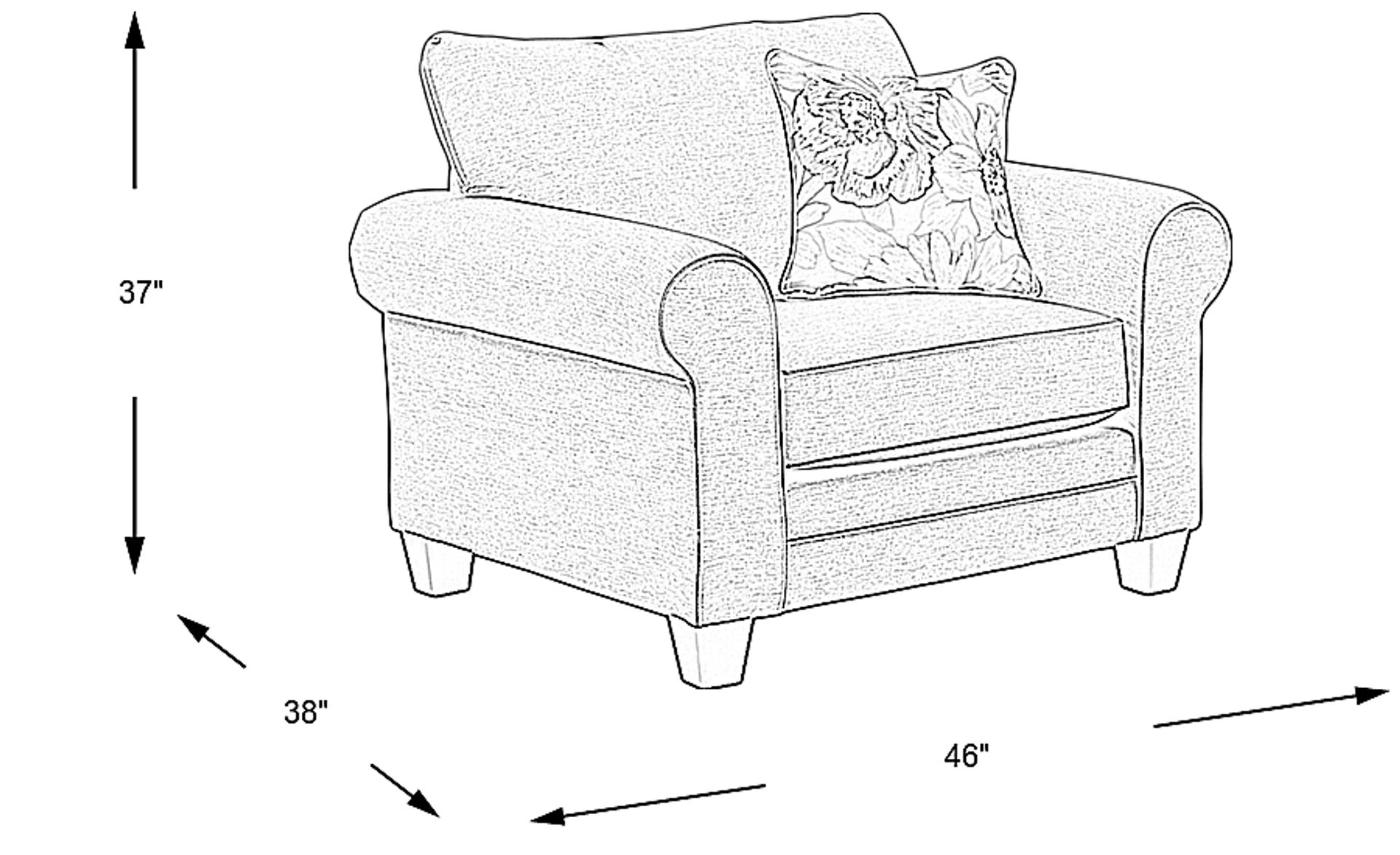 Dimension Image. Please refer to the Dimension Tab on this page for dimension details.