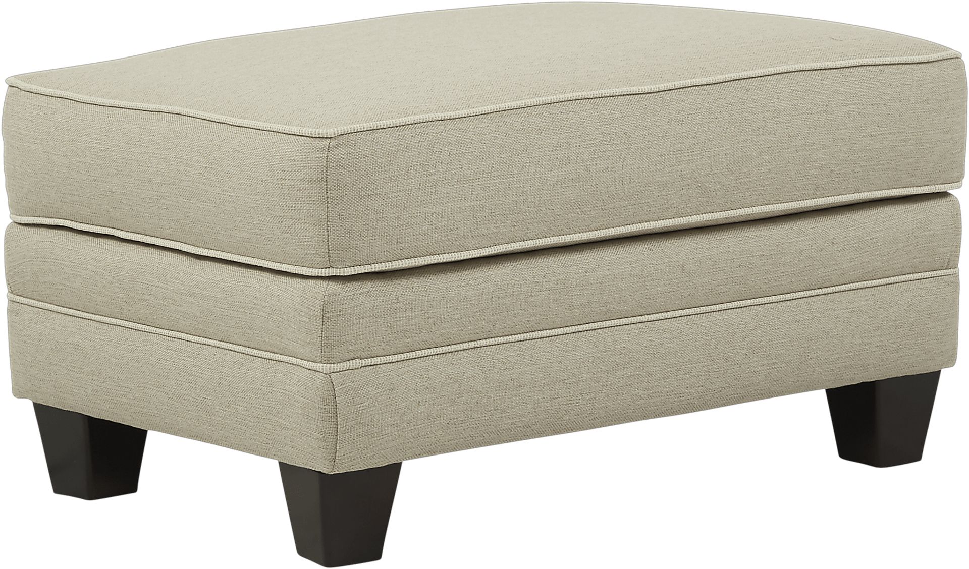 Spring Blooms Beige Ottoman - Image 1