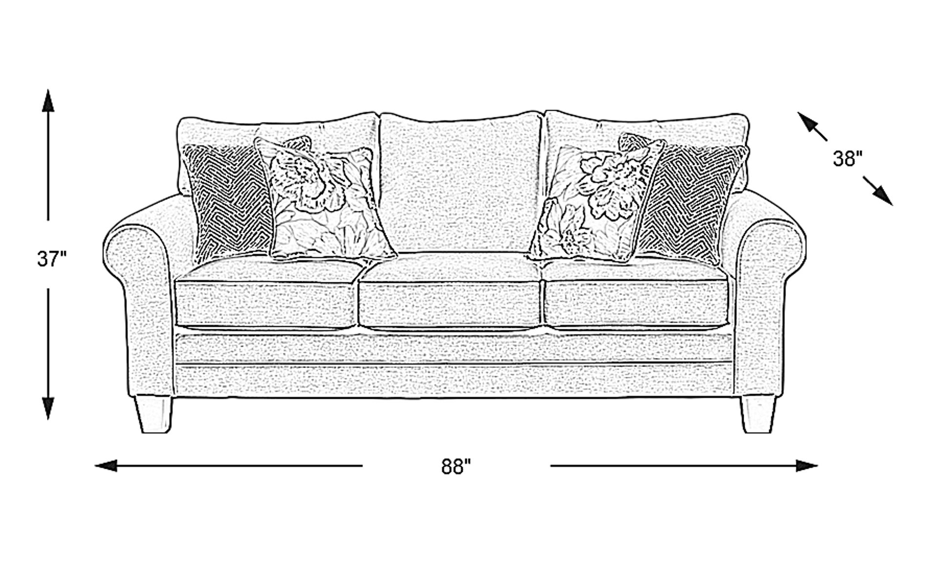 Dimension Image. Please refer to the Dimension Tab on this page for dimension details.