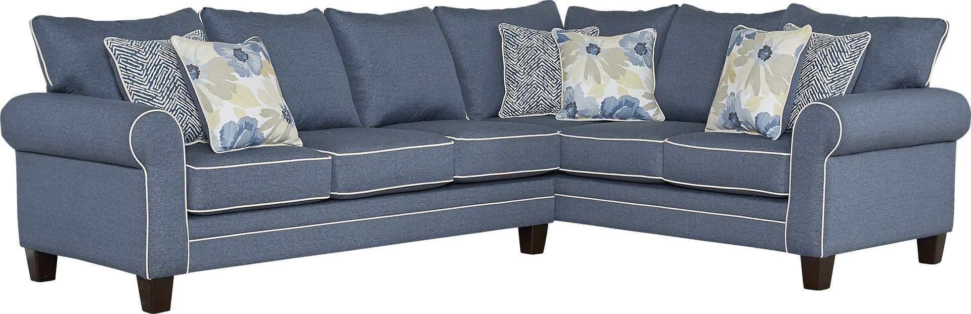 Spring Blooms Blue 2 Pc Sectional - Image 1