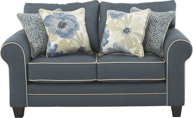 Spring Blooms Blue 2 Pc Living Room - Thumbnail - Image 3