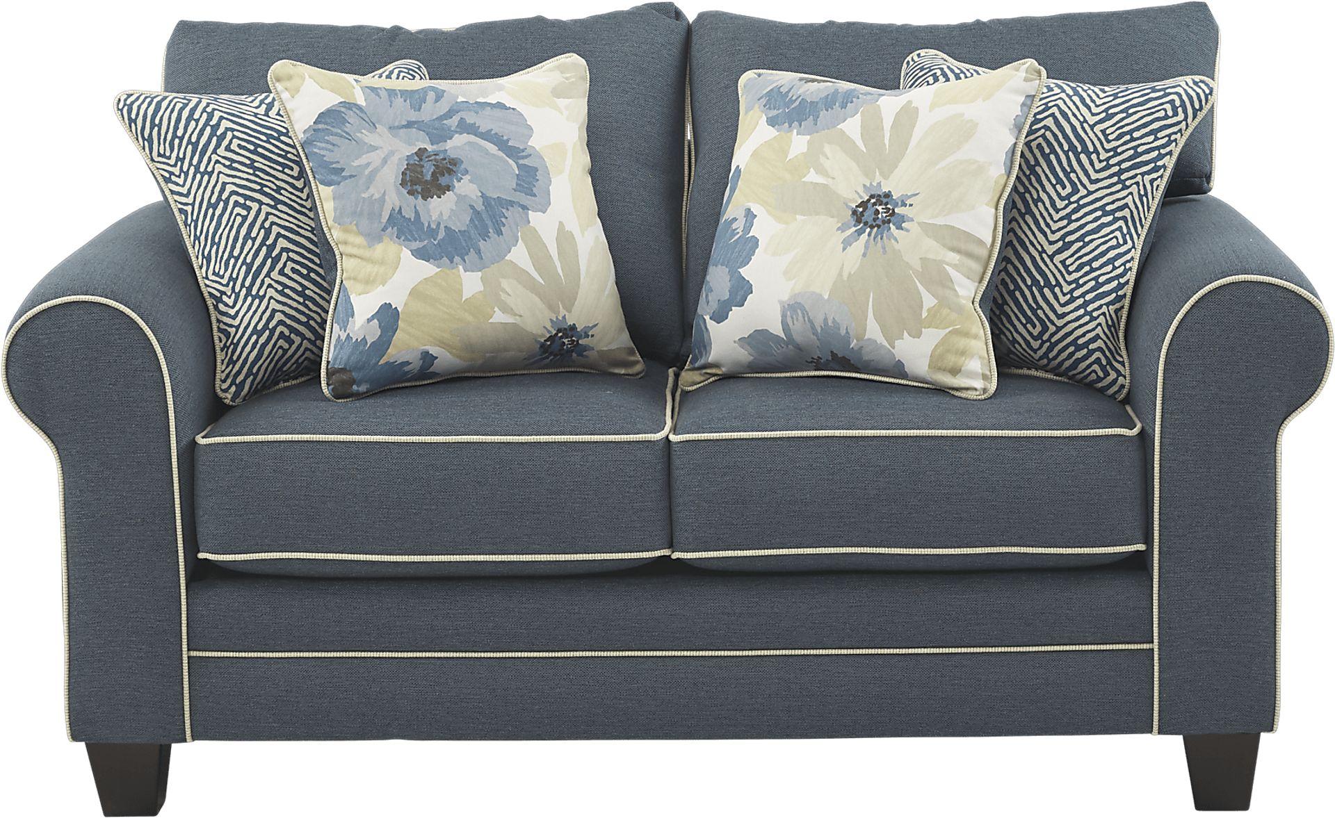 Spring Blooms Blue Loveseat - Image 1