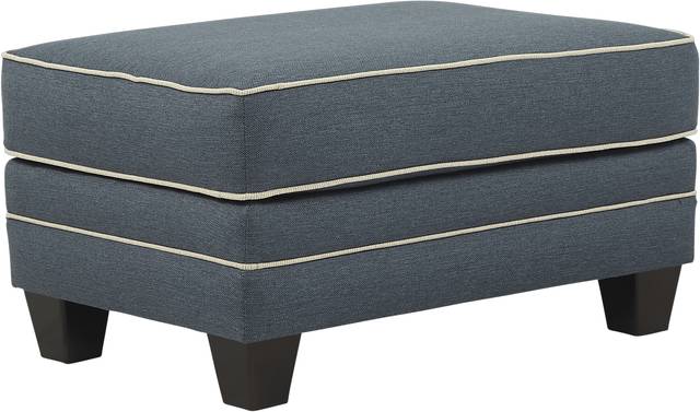 Spring Blooms Blue Ottoman - Thumbnail - Image 1