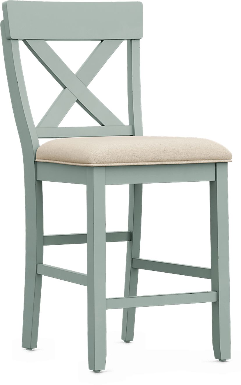 Spring Cottage Blue Counter Height Stool