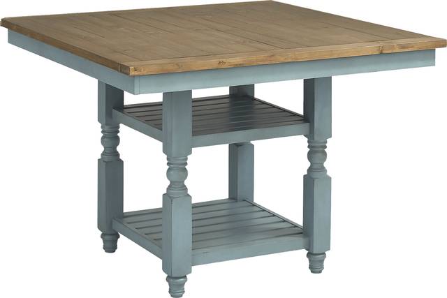 Spring Cottage Blue Counter Height Dining Table - Thumbnail - Image 1