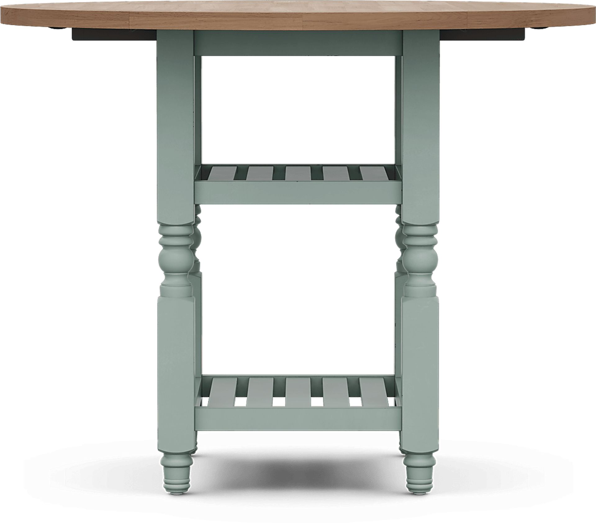 Spring Cottage Blue 6 Pc Round Counter Height Drop Leaf Dining Room - Image 3