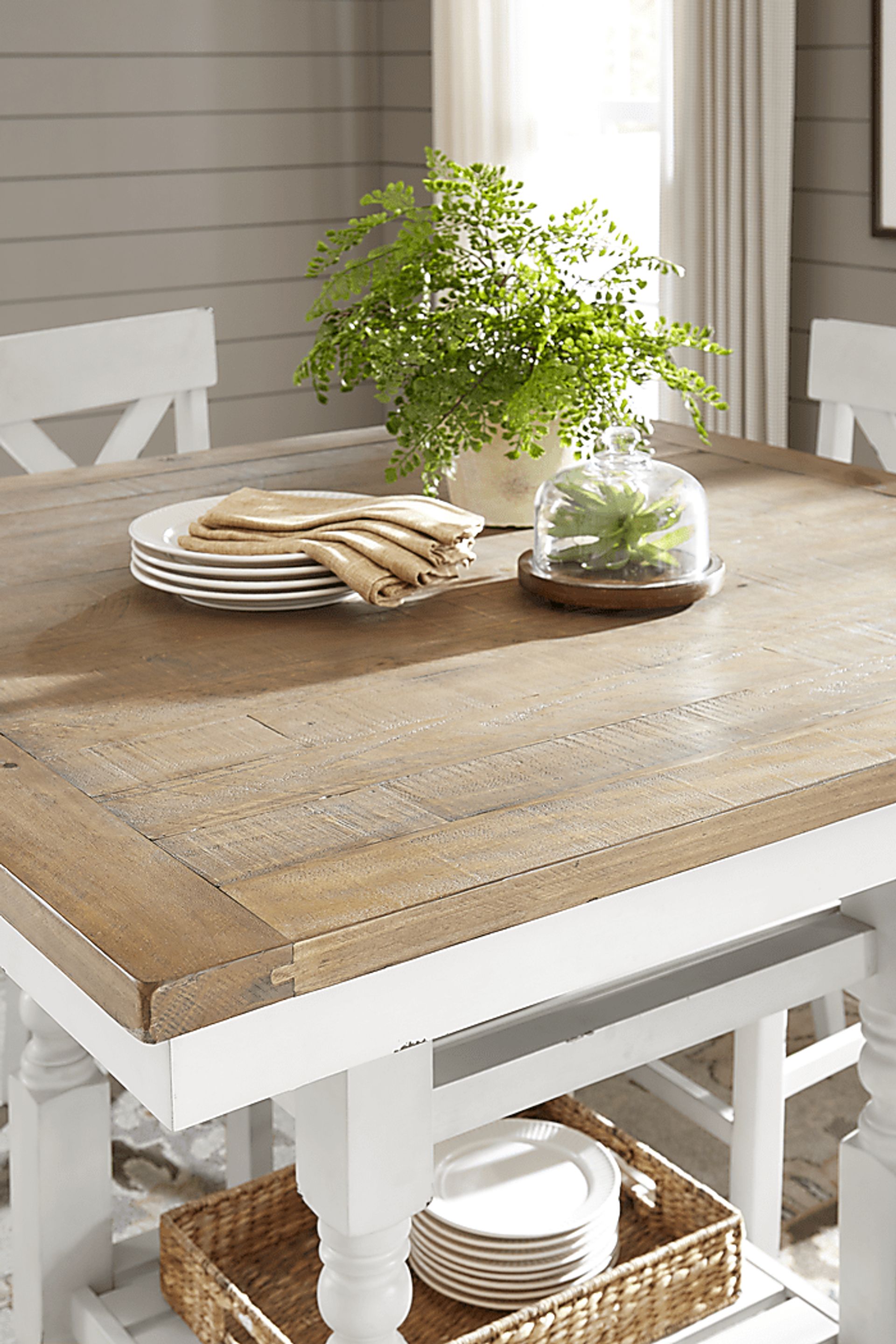 Spring Cottage White 6 Pc Counter Height Dining Set - Image 5