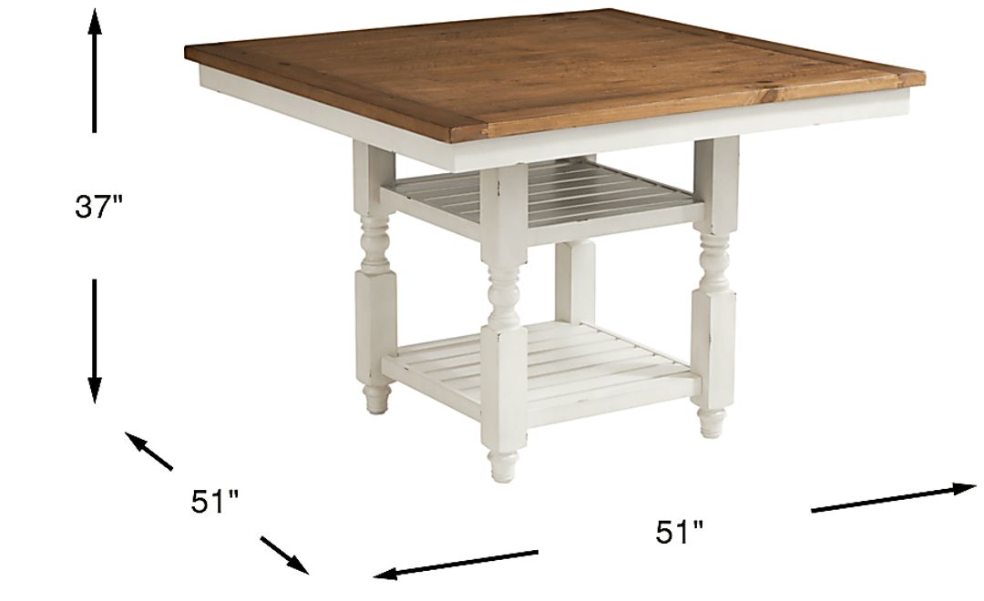 Spring Cottage White Counter Height Dining Table