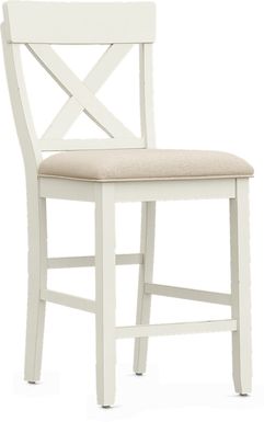Spring Cottage White Counter Height Stool