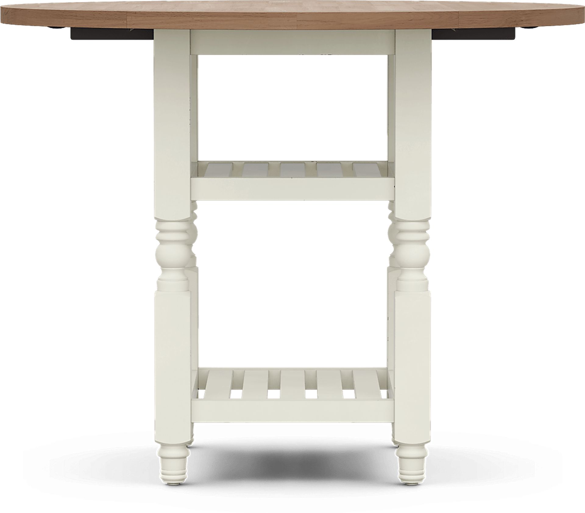 Spring Cottage White 6 Pc Round Counter Height Drop Leaf Dining Room - Image 3