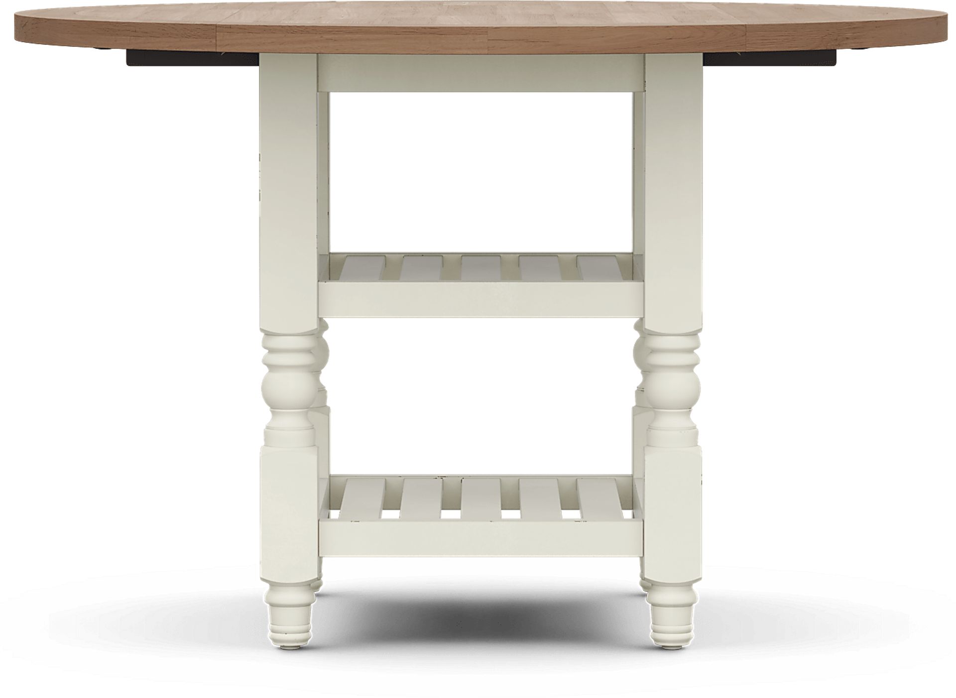 Spring Cottage White Round Drop Leaf Dining Table - Image 3