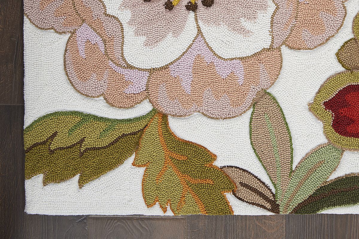 Spring Flowers Ivory Beige Rug | Rooms to Go