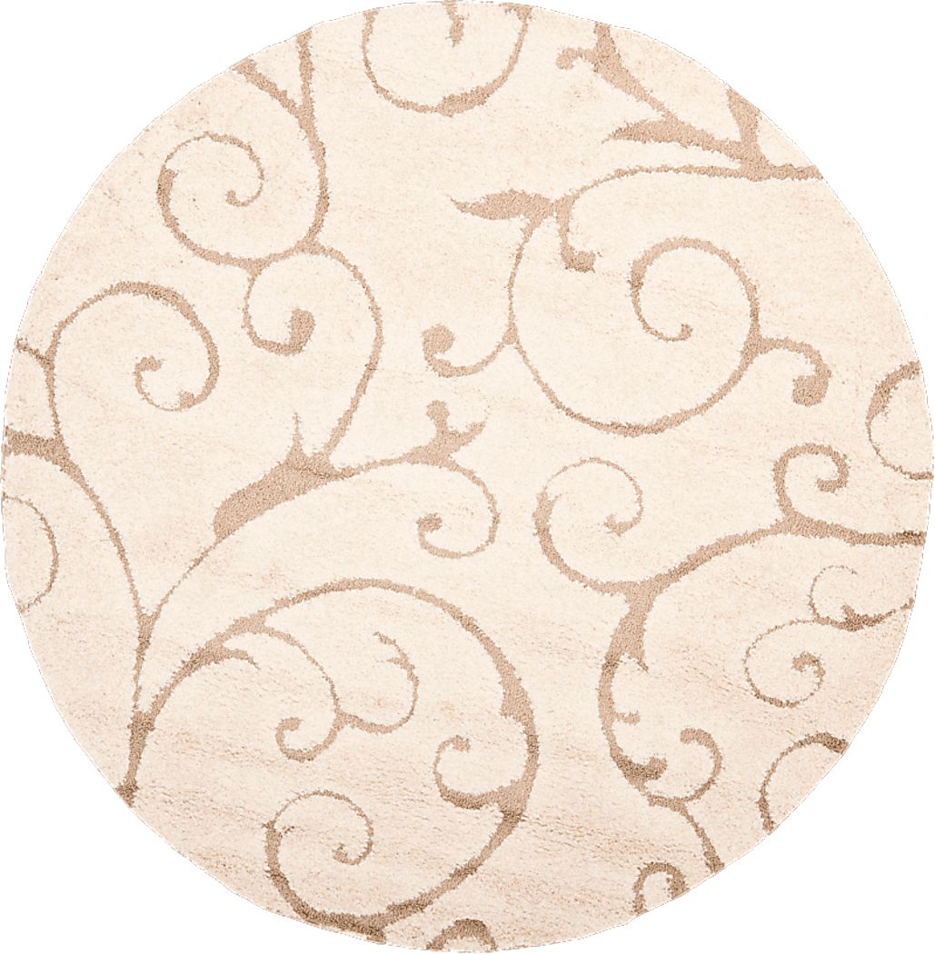 Spring Villa Beige 8' Round Rug