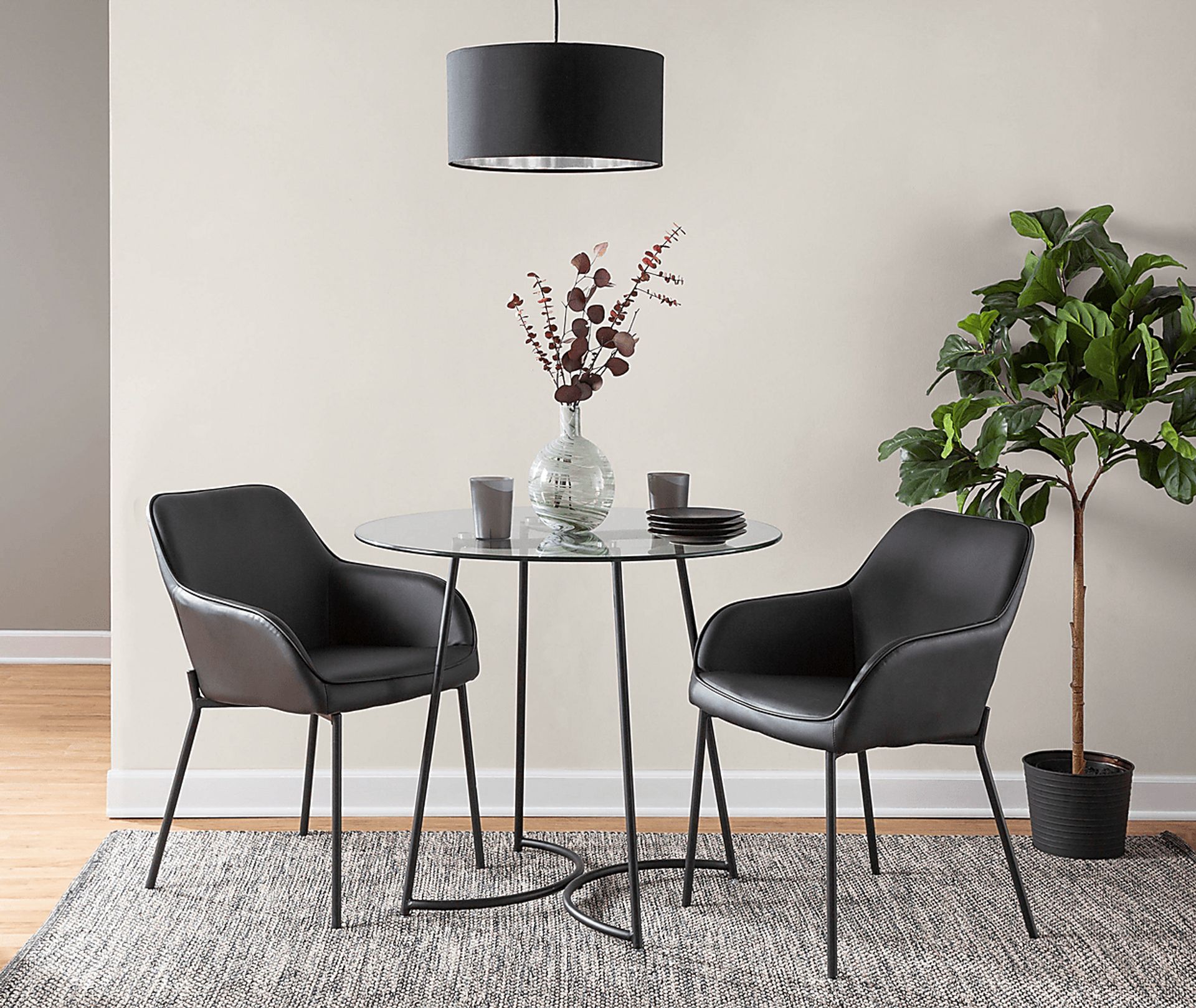 Springmire II Black Dining Chair Set of 2 - Image 8