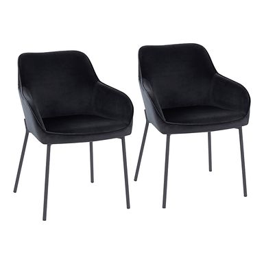 Springmire II Black Velvet Dining Chair, Set of 2