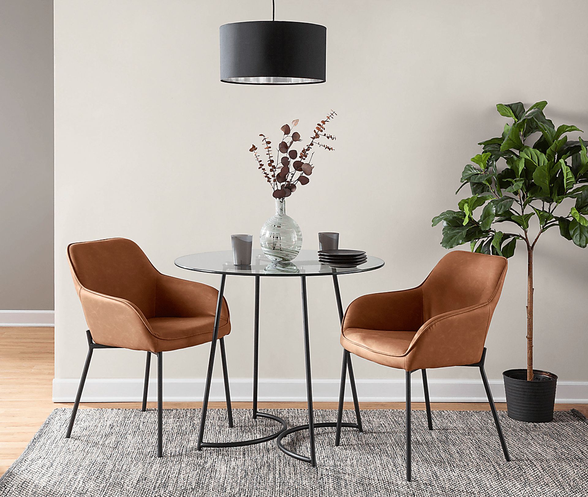 Springmire II Camel Dining Chair Set of 2 - Image 8