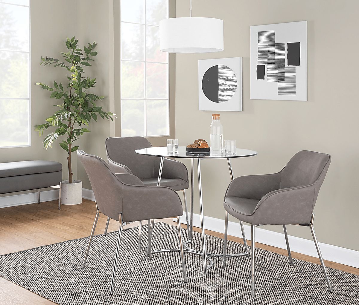 Springmire III Gray Polyurethane Fabric Arm Chair | Rooms to Go