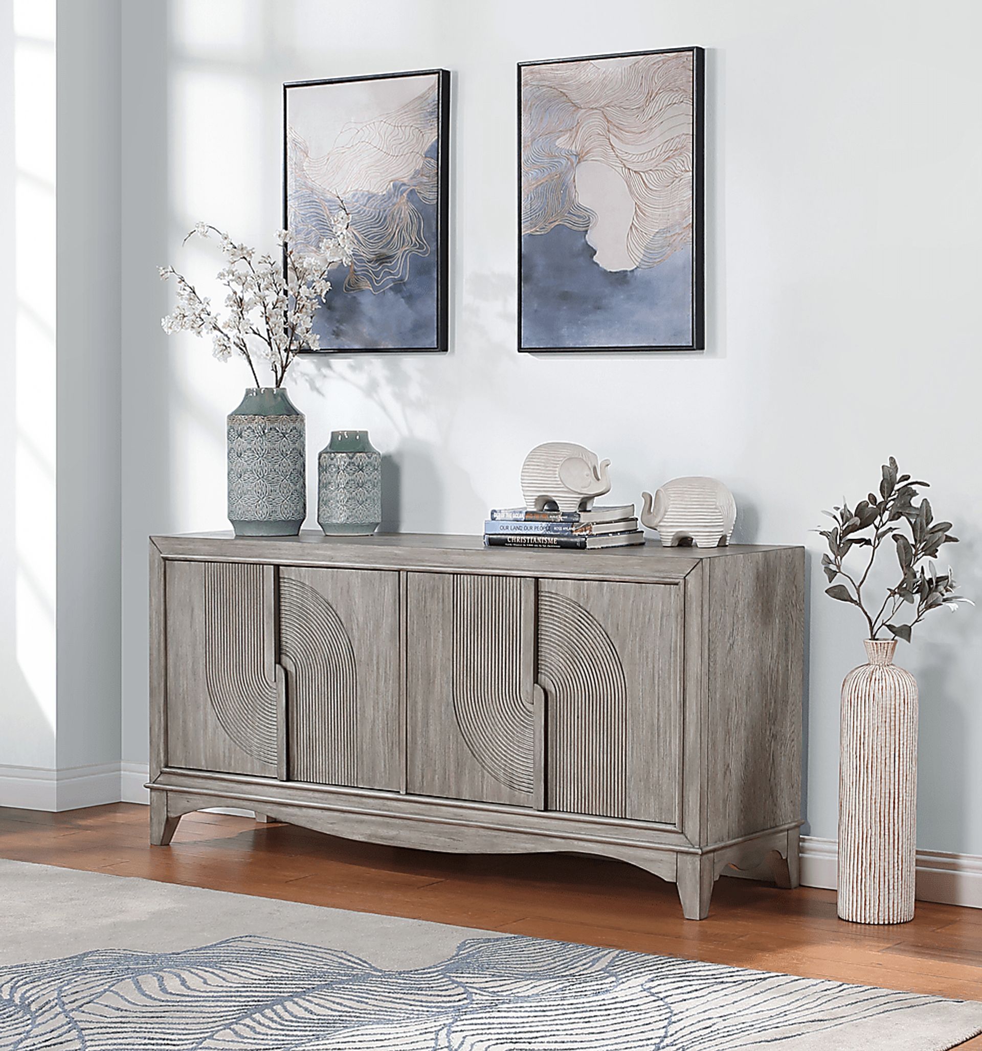 Springpine Gray Credenza - Image 2