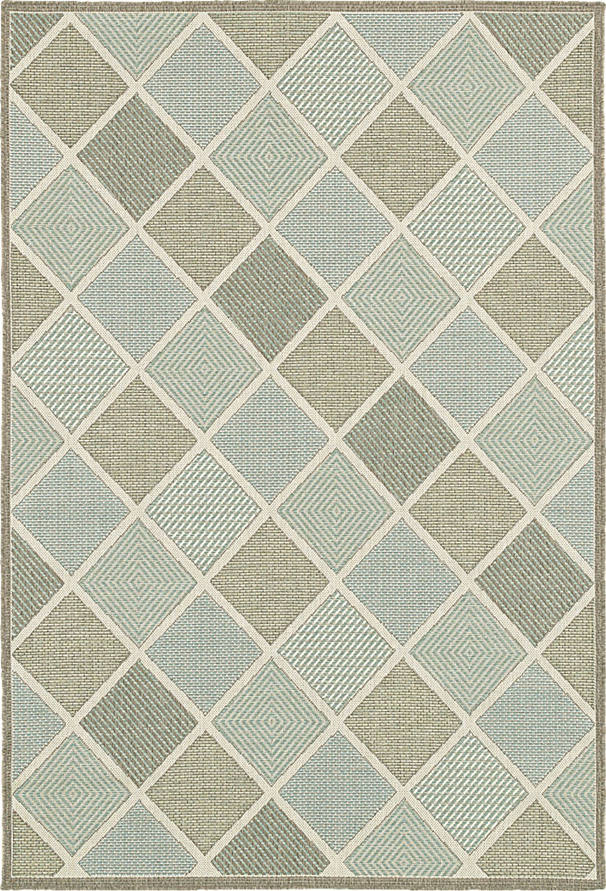 Springside Blue Polypropylene Fabric Outdoor Indoor/Outdoor Rug | Rooms ...