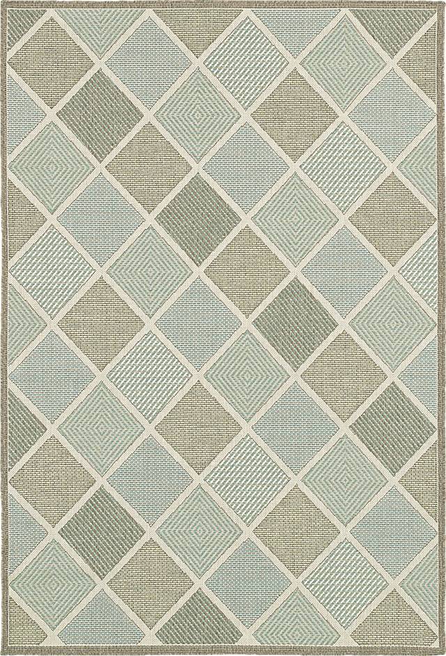 Springside Blue 7'6 x 10'9 Indoor/Outdoor Rug - Thumbnail - Image 1