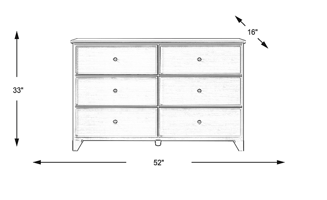 Kids Springtown White Wash Dresser