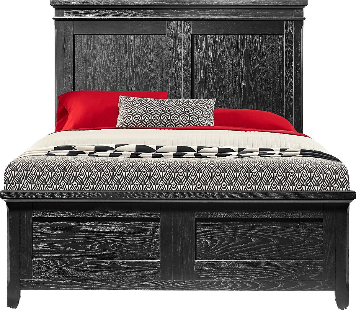 Springville Black 3 Pc King Panel Bed