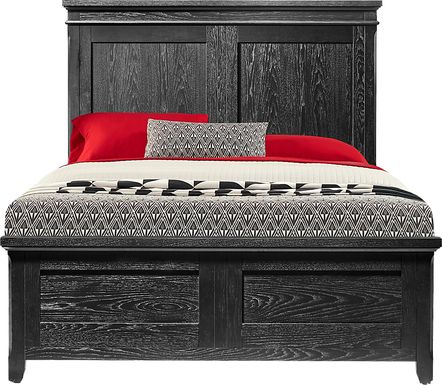 Springville Black 3 Pc King Panel Bed