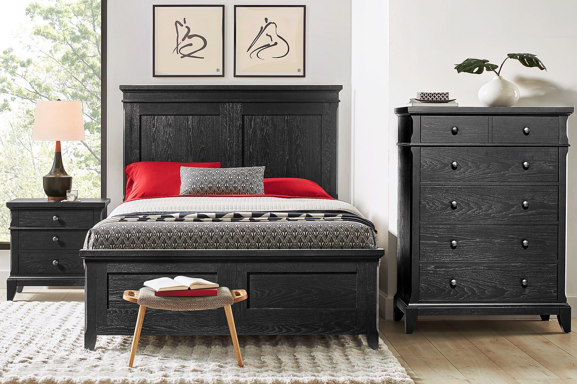 Springville Black 5 Pc Queen Panel Bedroom - Image 1