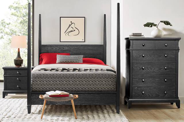 Springville Black 5 Pc Queen Poster Bedroom - Thumbnail - Image 1