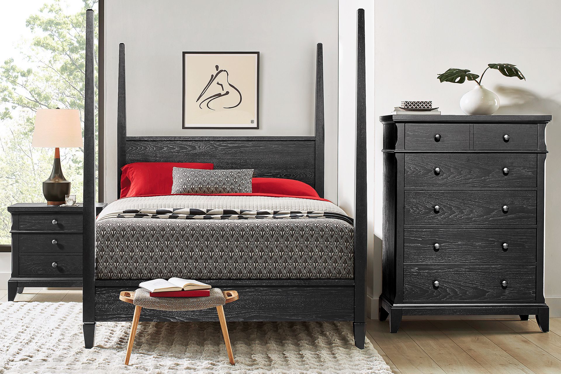 Springville Black 5 Pc Queen Poster Bedroom - Image 1