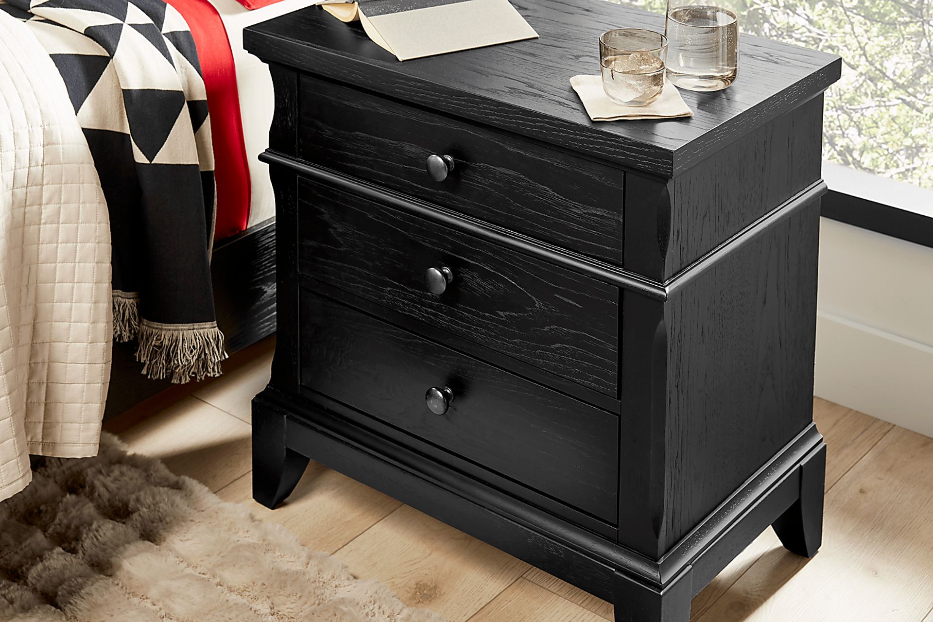 Springville Black Nightstand - Image 2