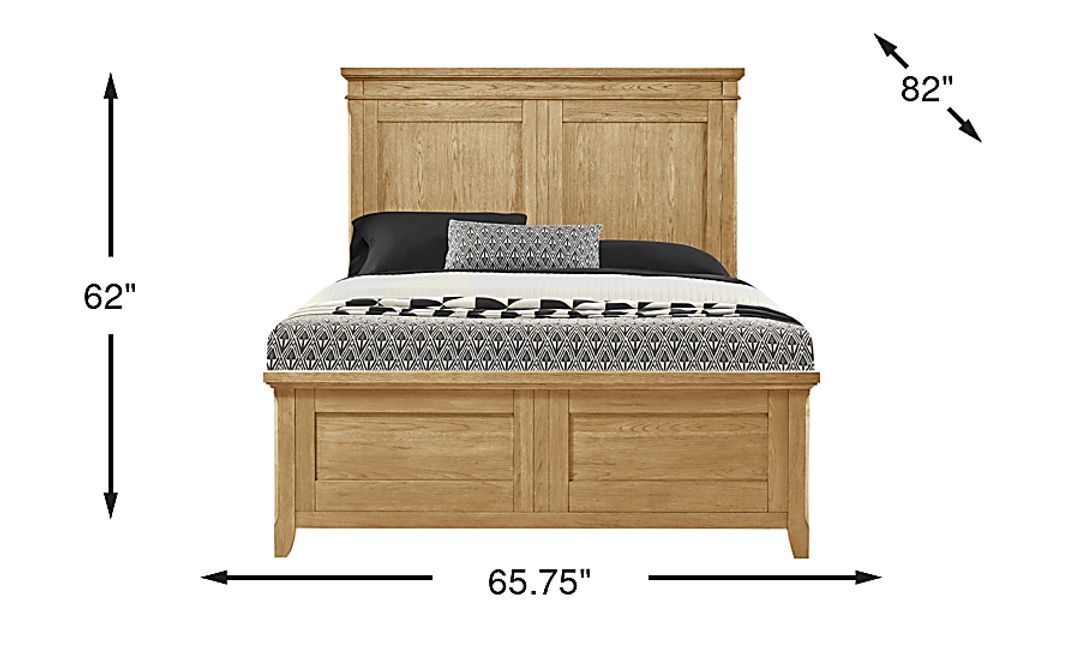 Springville Natural 3 Pc Queen Panel Bed