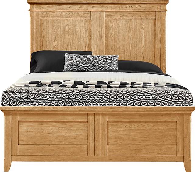 Springville Natural 5 Pc Queen Panel Bedroom - Thumbnail - Image 2