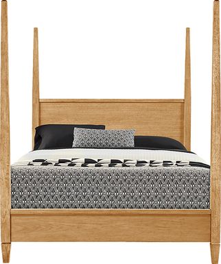 Springville Natural 3 Pc Queen Poster Bed