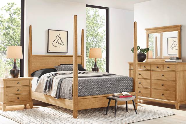 Springville Natural 5 Pc Queen Poster Bedroom - Thumbnail - Image 1