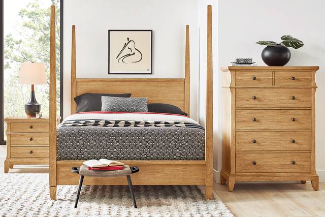 Springville Natural 5 Pc Queen Poster Bedroom - Thumbnail - Image 1