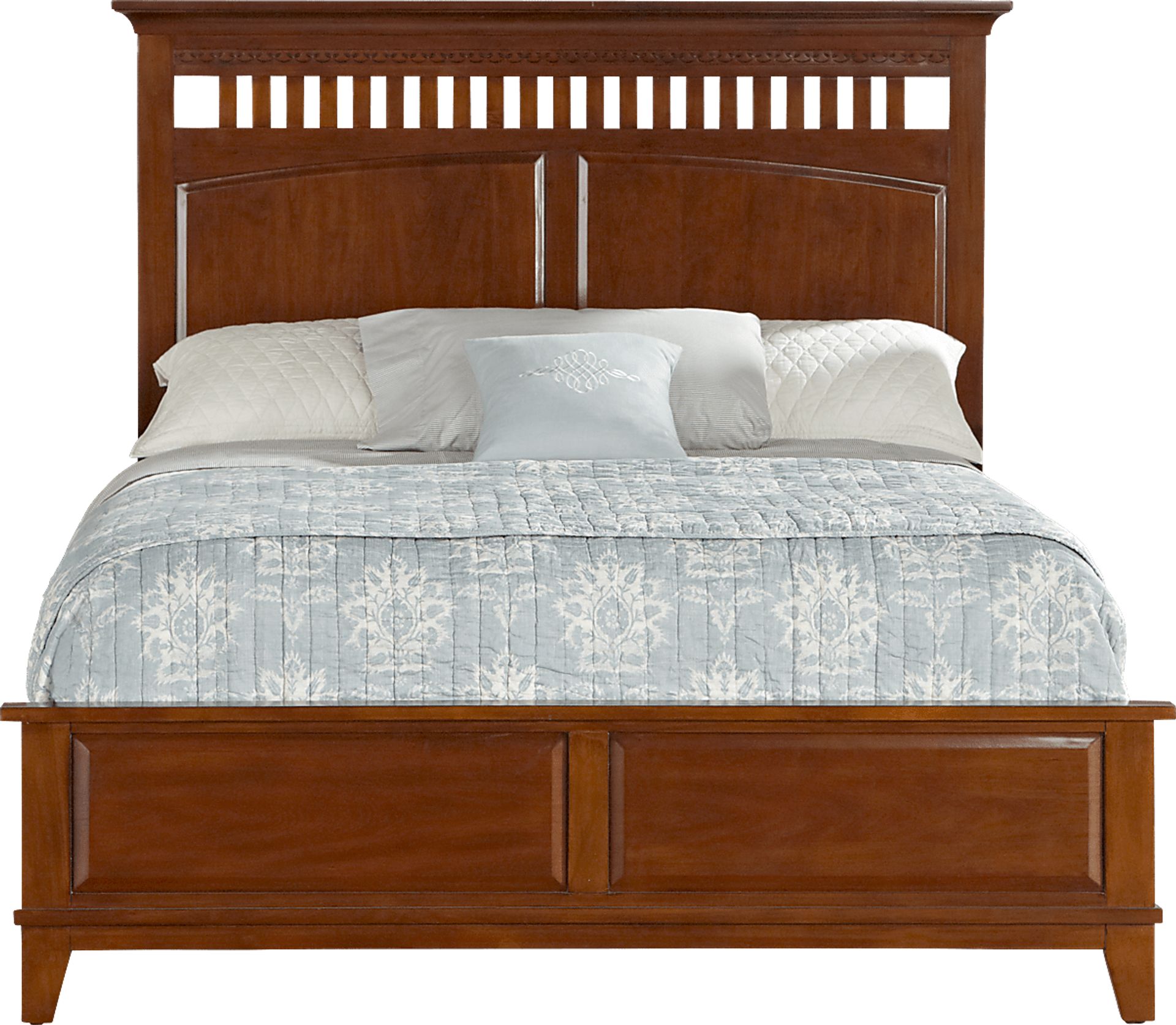 Spruce Creek Cherry 3 Pc King Panel Bed | Rooms to Go
