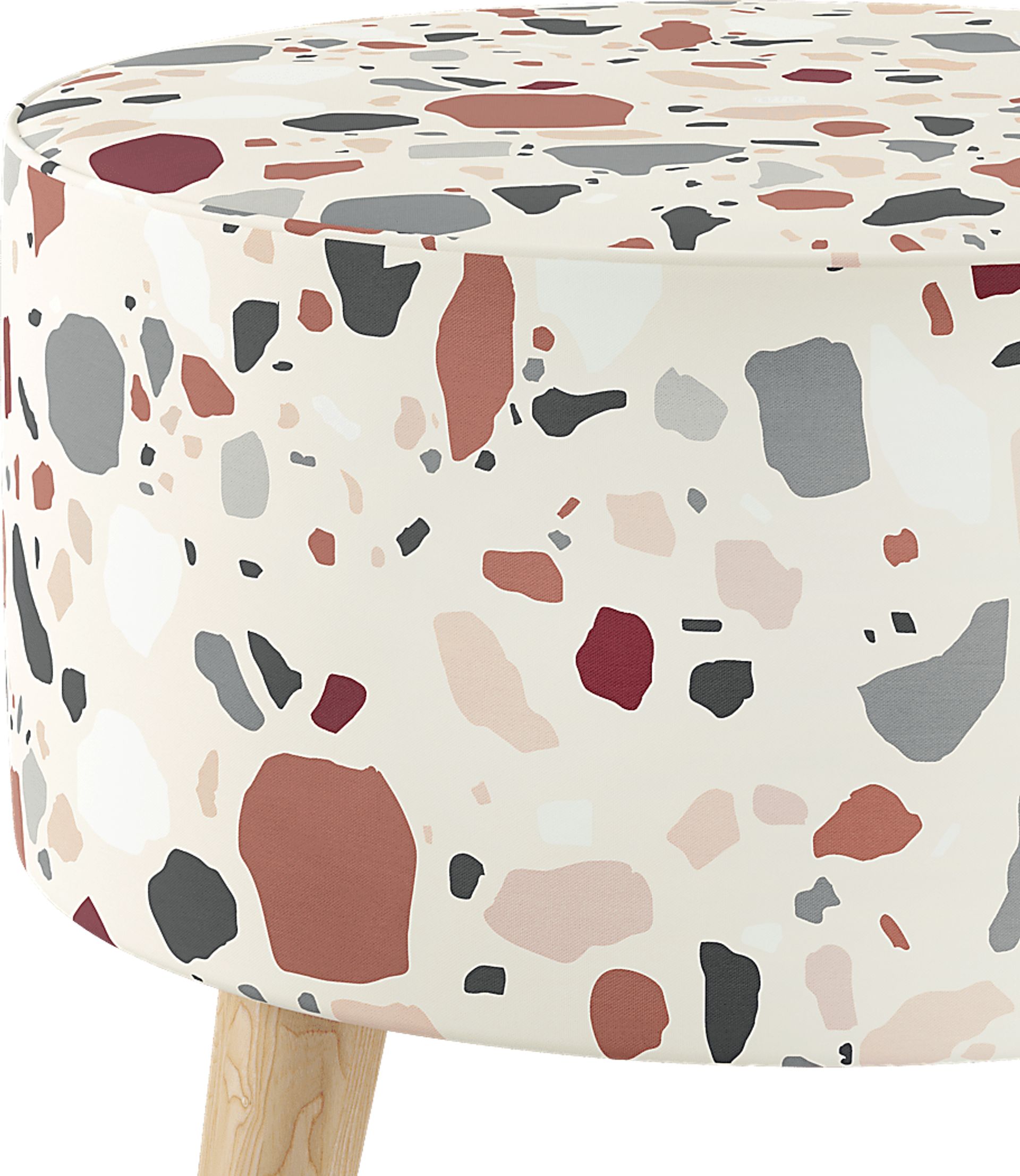Sprucedale Linen Ottoman - Image 3
