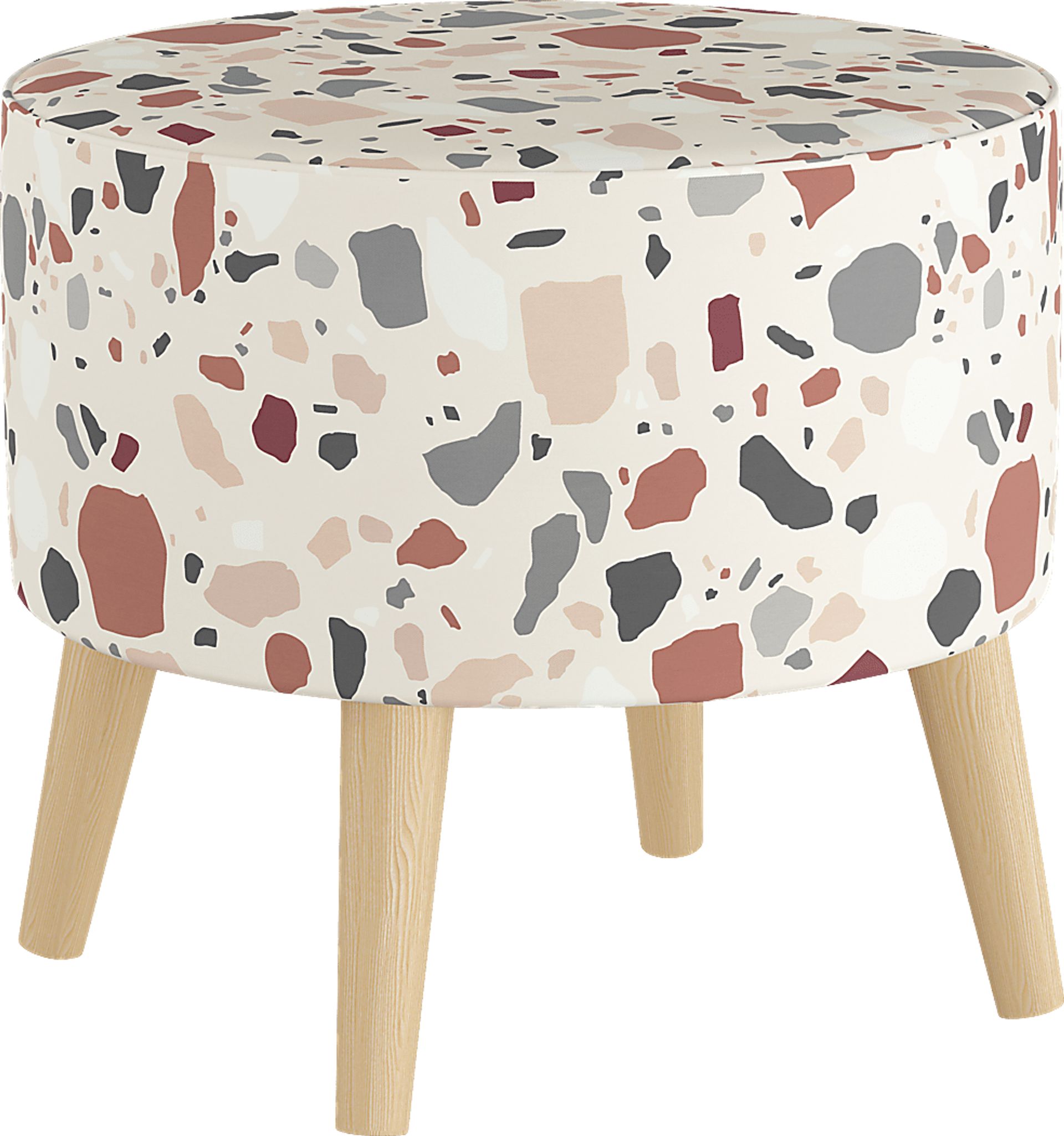 Sprucedale Linen Ottoman - Image 1