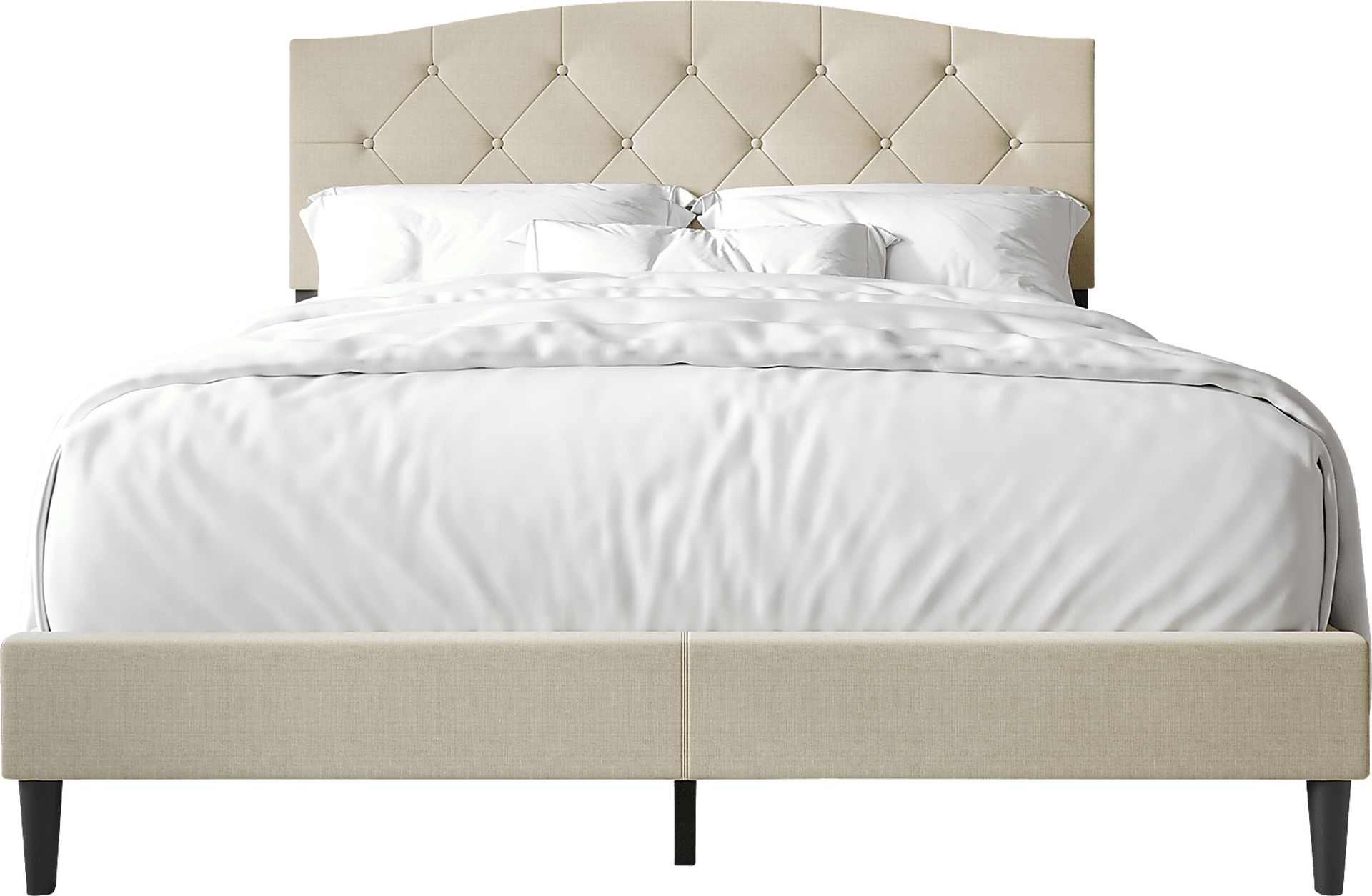 Sprucerow Beige Queen Bed - Image 3