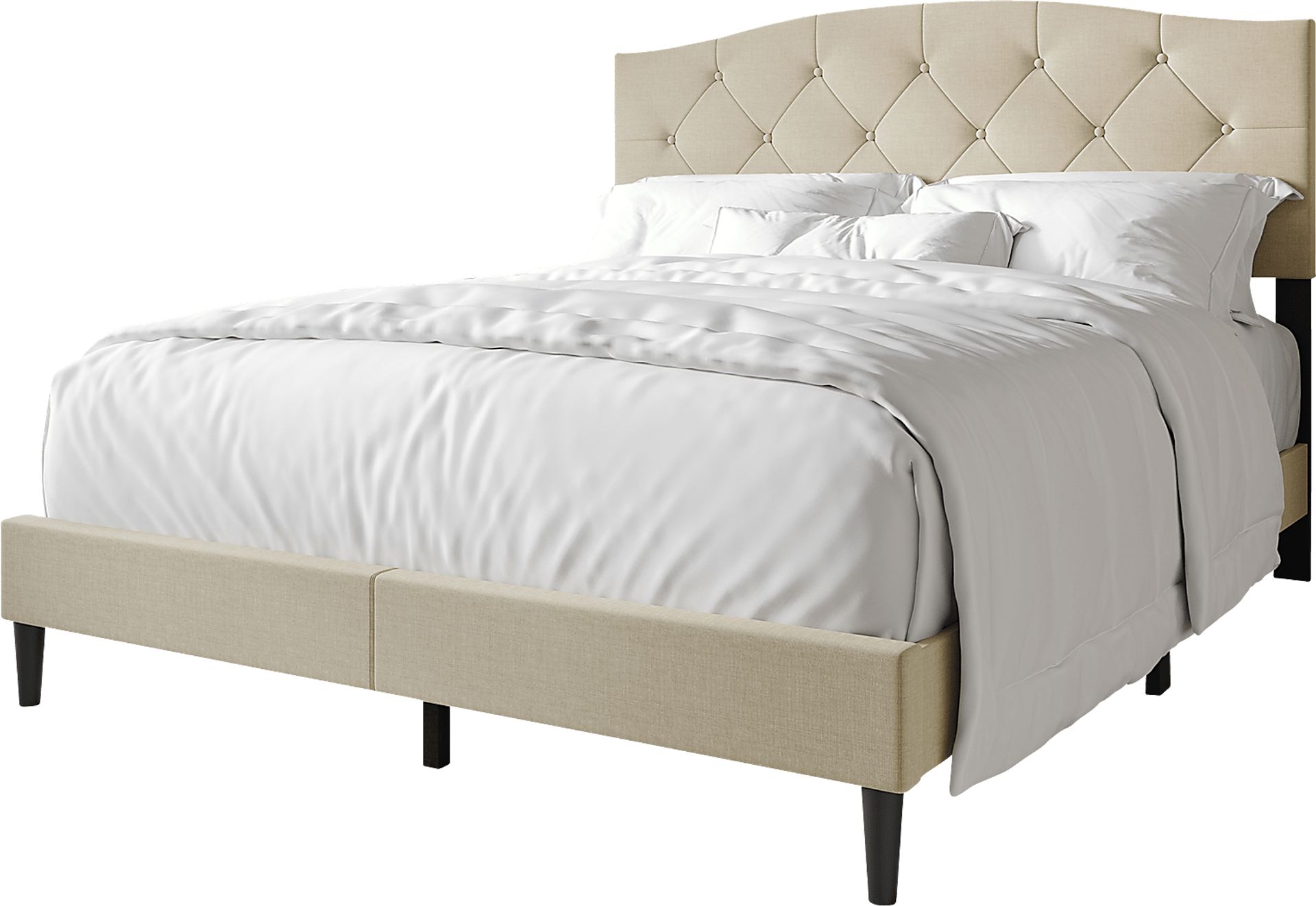 Sprucerow Beige Twin Bed - Image 1