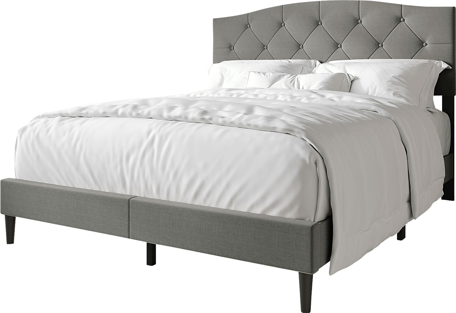 Sprucerow Lightgray Queen Bed - Image 3
