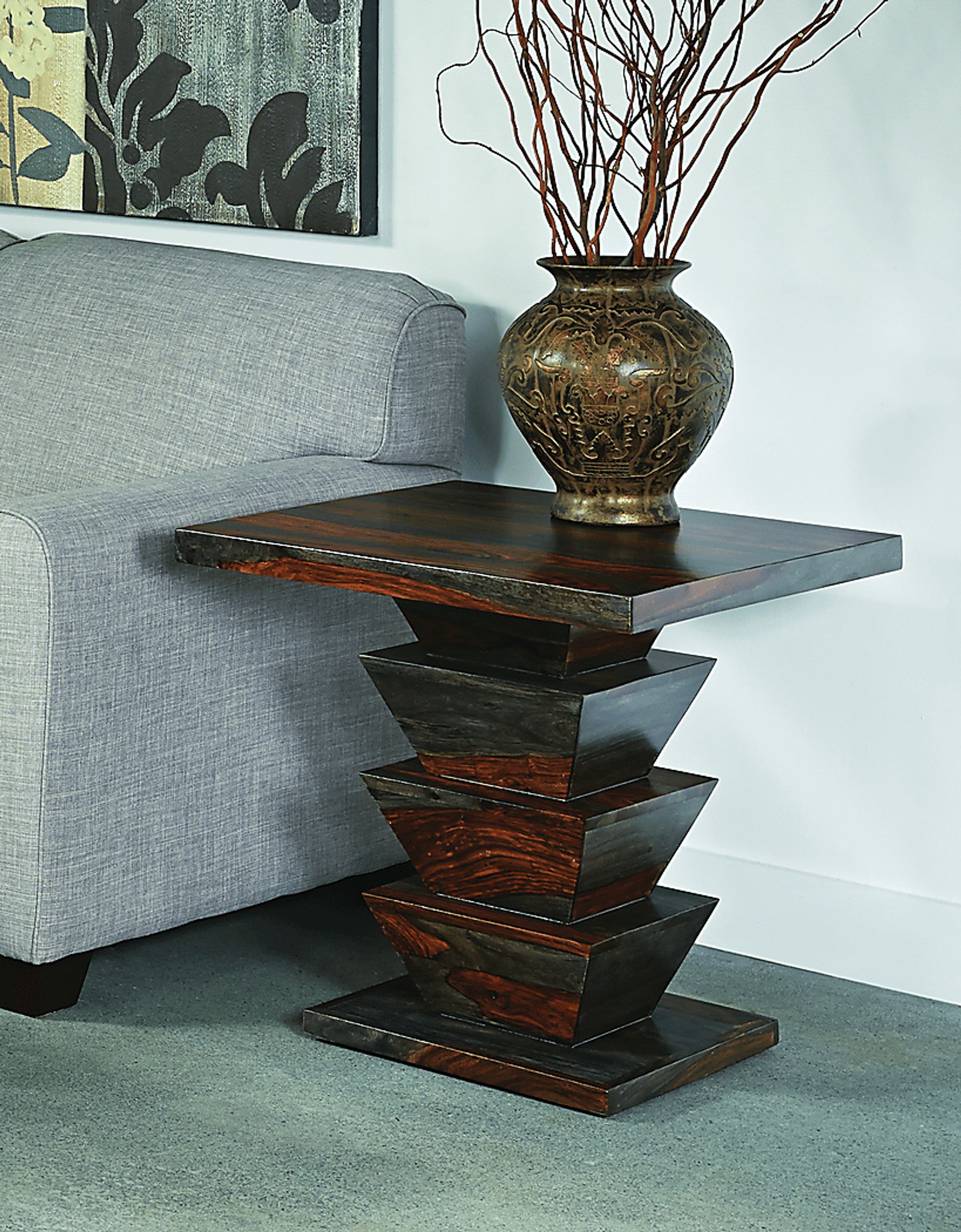 Square Capri Gray End Table - Image 3