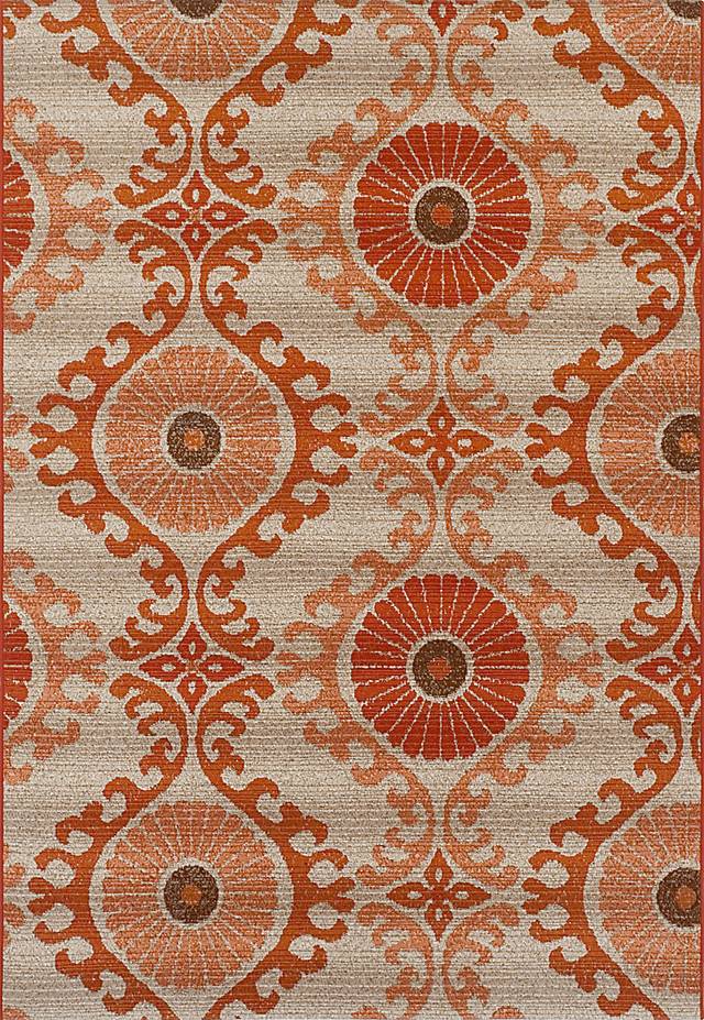 St. Dagmar Orange 3'3 x 5'1 Indoor/Outdoor Rug - Thumbnail - Image 1