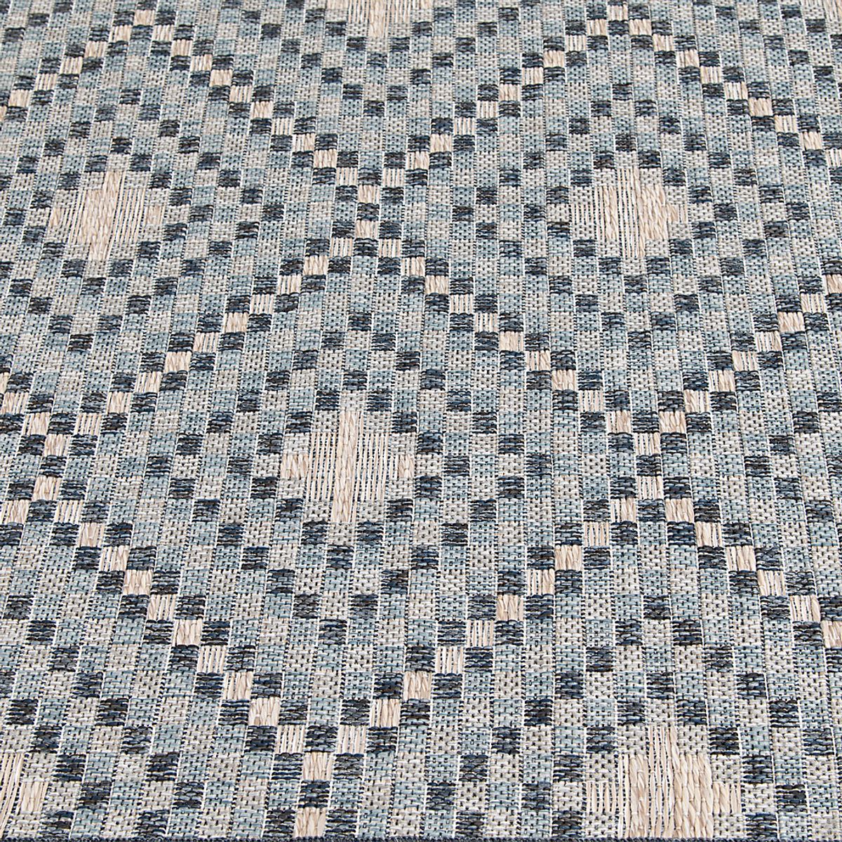 St. Elme Chambray Blue Polypropylene Fabric Outdoor Rug | Rooms to Go