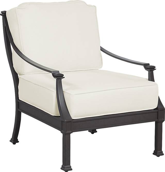 St. Laurent Mocha Club Chair with Linen Cushions - Thumbnail - Image 1
