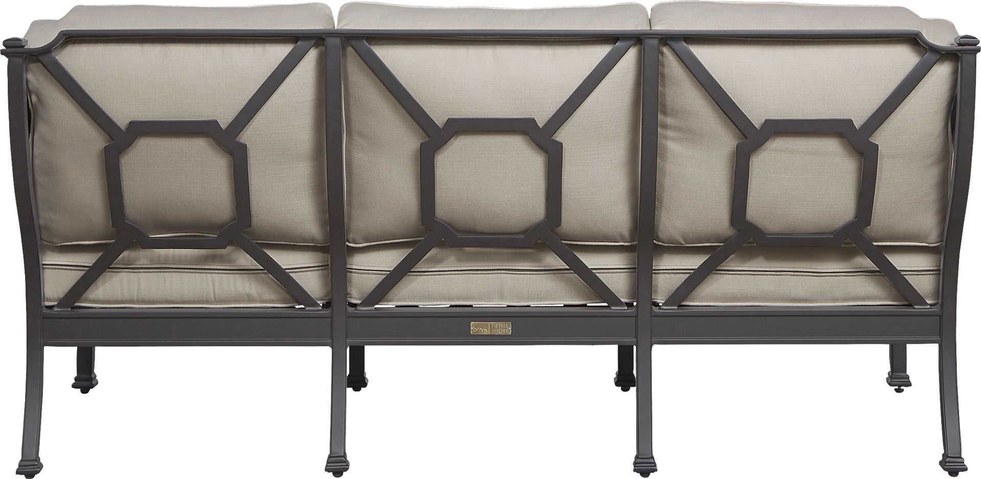 St Laurent Mocha Outdoor Sofa with Sand Cushions - Image 3