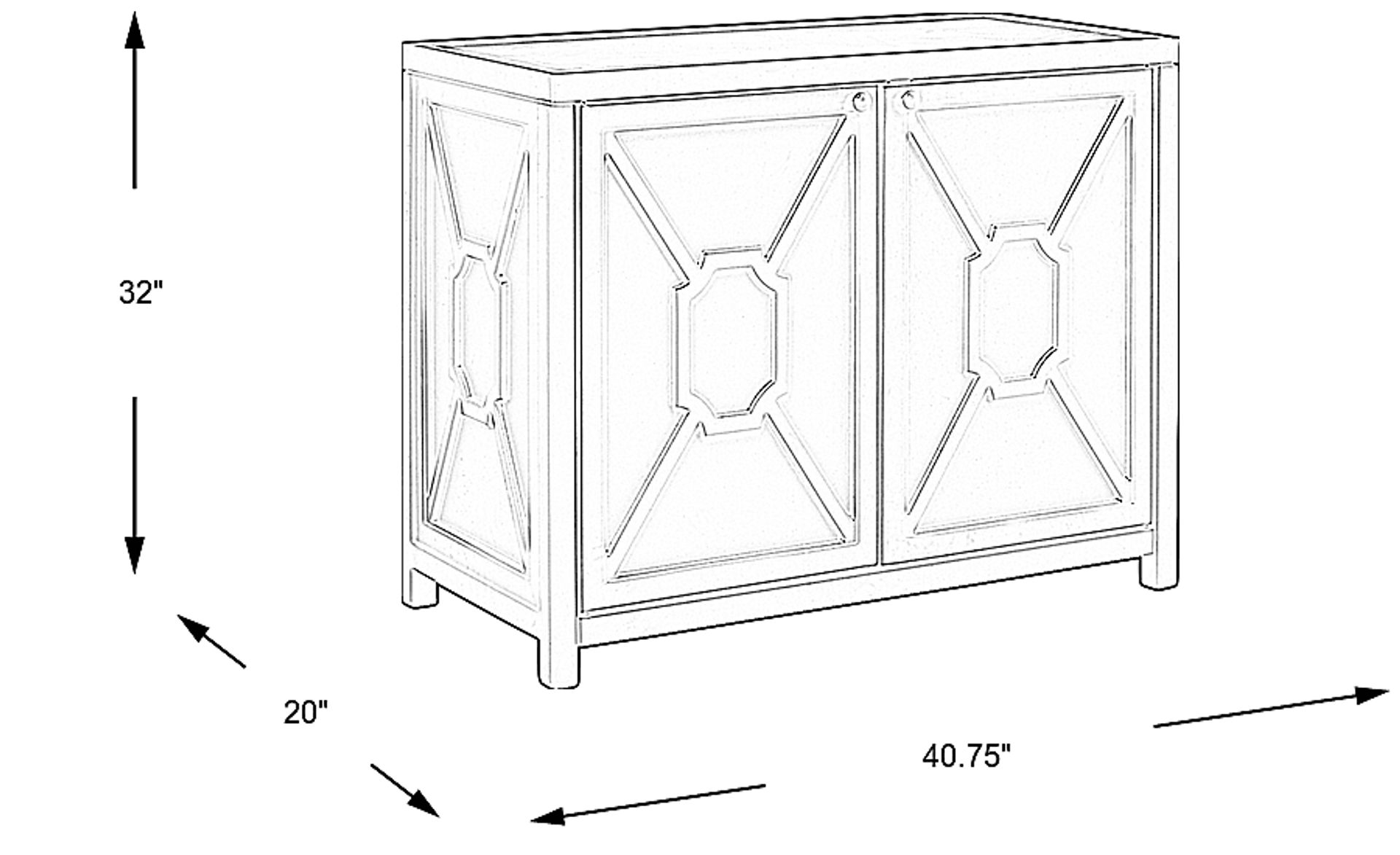 Dimension Image. Please refer to the Dimension Tab on this page for dimension details.