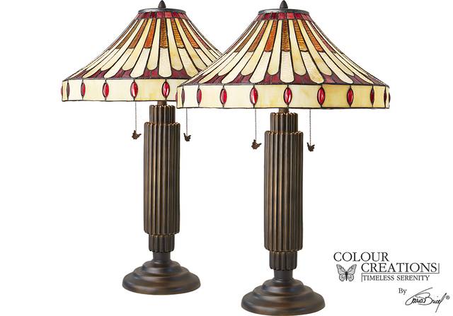 St. Maarten Tiffany Style Lamp Set of 2 - Thumbnail - Image 1