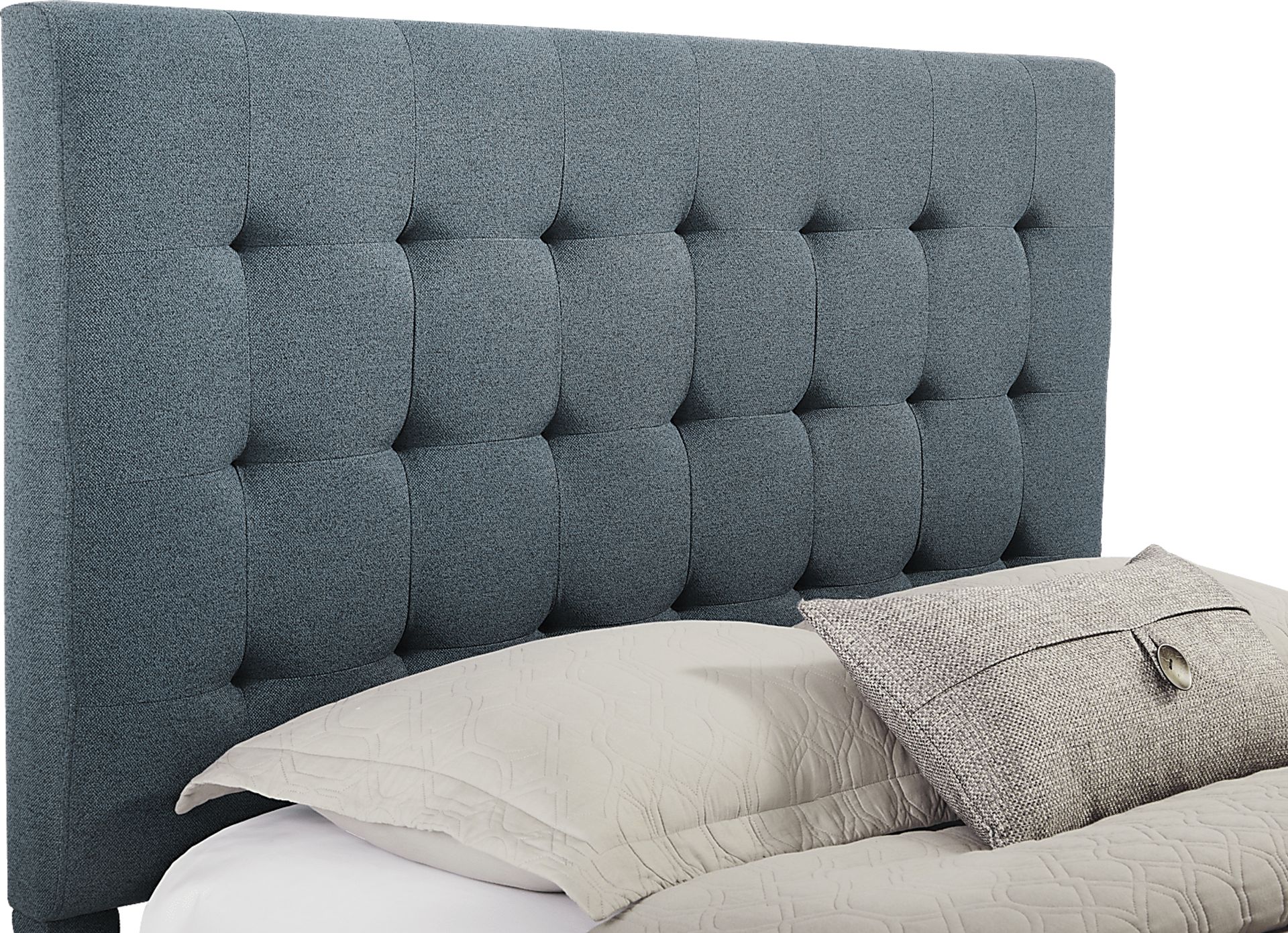 St. Marten Blue 3 Pc Queen Upholstered Bed - Image 2
